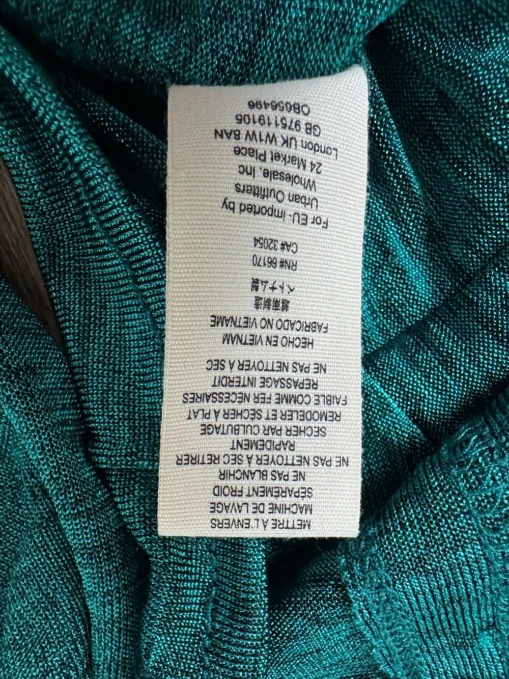 Free People Killer Queen Teal Knit V-Neck Puff Long Sleeve Stretch Blouse S